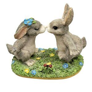 Charming Tails Love Blooms Figurine Bunnies Ltd Edition 87/862 Silvestri AS IS